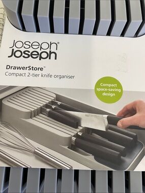 Joseph Joseph DrawerStore 2-Tier Knife Organizer - Gray